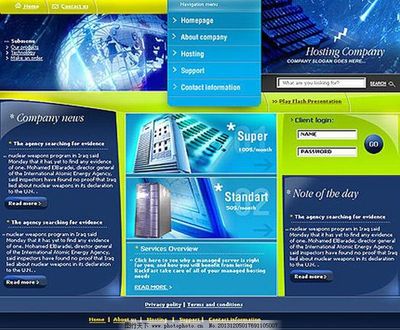 歐美風格電腦主機網頁模板設計指南